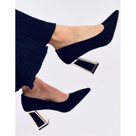 Constie Mustat geometriset korkokengät - Inello 1