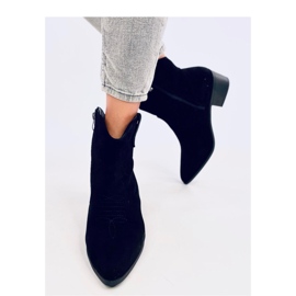 Naisten mokkanahkaiset cowboysaappaat Poirot Black - Inello musta 2