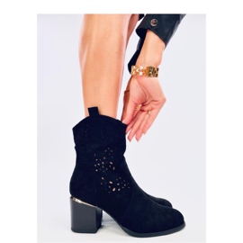 Antares Mustat harjakattoiset mokkanahkaiset cowboysaappaat - Inello 1