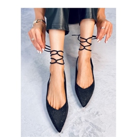 Vonda Mustat balettihousut strassit avoimella kantapäällä - Inello 1