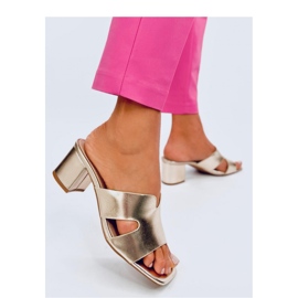 Vallon Gold korkeakorkoiset varvastossandaalit - Inello keltainen 1