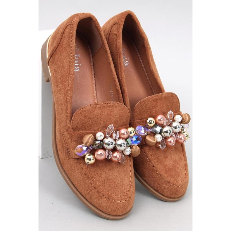 Anselme Camel loafers kivillä - Inello ruskea 1