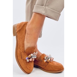 Anselme Camel loafers kivillä - Inello ruskea 2