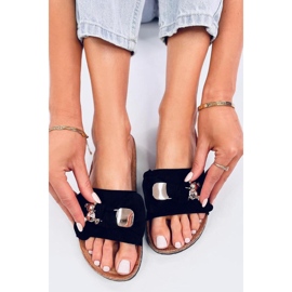 Loupit Mustat korkkivarvastossut nallekarhulla - Inello 2