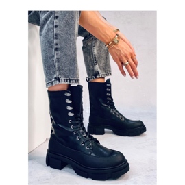 Dart Black bovver saappaat nauhoitus - Inello musta 2