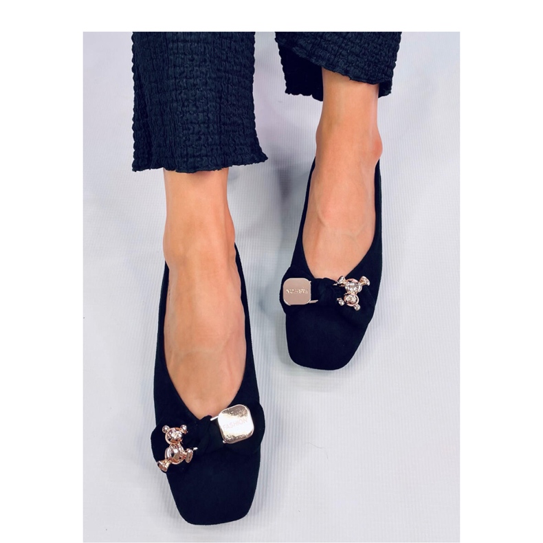 Cranny Black balettiasunnot kultaisella nallekarhulla - Inello musta 1