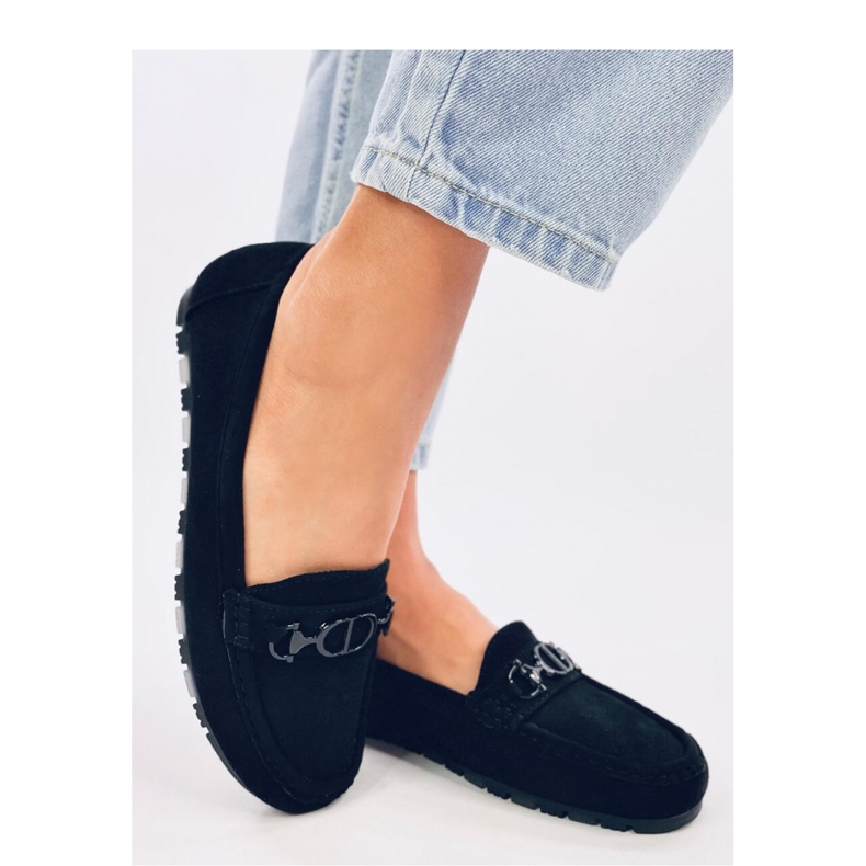 Naisten mokkanahkaiset mokasiinit Trabei Black - Inello musta 1