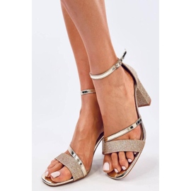 Paolis Gold muodolliset korkokengät sandaalit - Inello keltainen 1