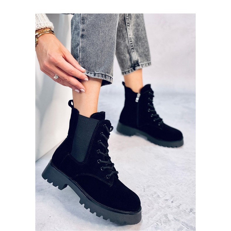 Franti Mustat nauhalliset Chelsea-saappaat - Inello 2