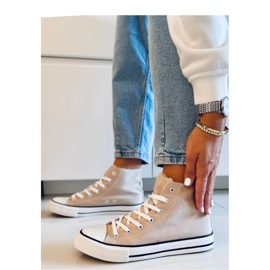 Jude Khaki korkeat kangaslenkkarit - Inello beige 1