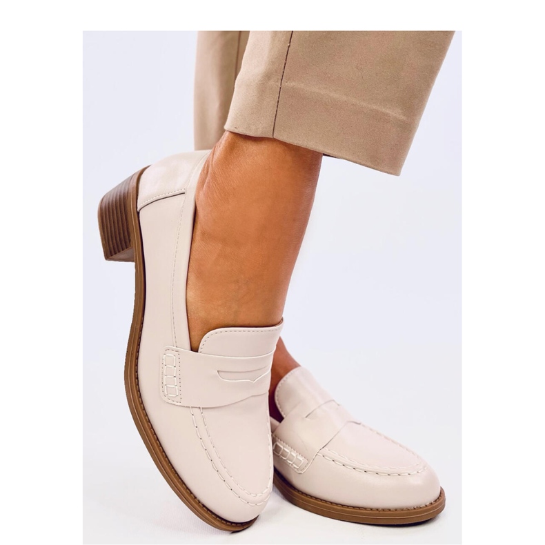 Sylvai Beige leveäkorkoiset pumput - Inello 1