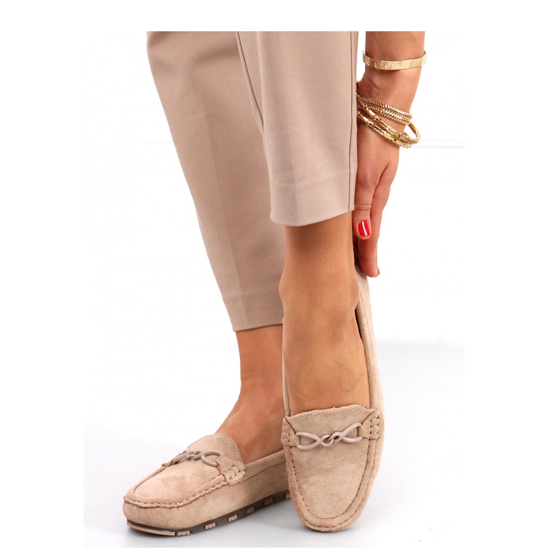 Saga Khaki naisten mokasiinit - Inello beige 1