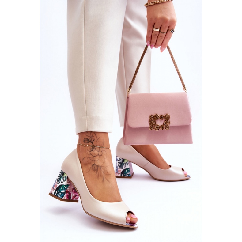 Step in style Pumput Malli Lewski Kengät 2608/K Beige Perła - Astu tyyliin 2