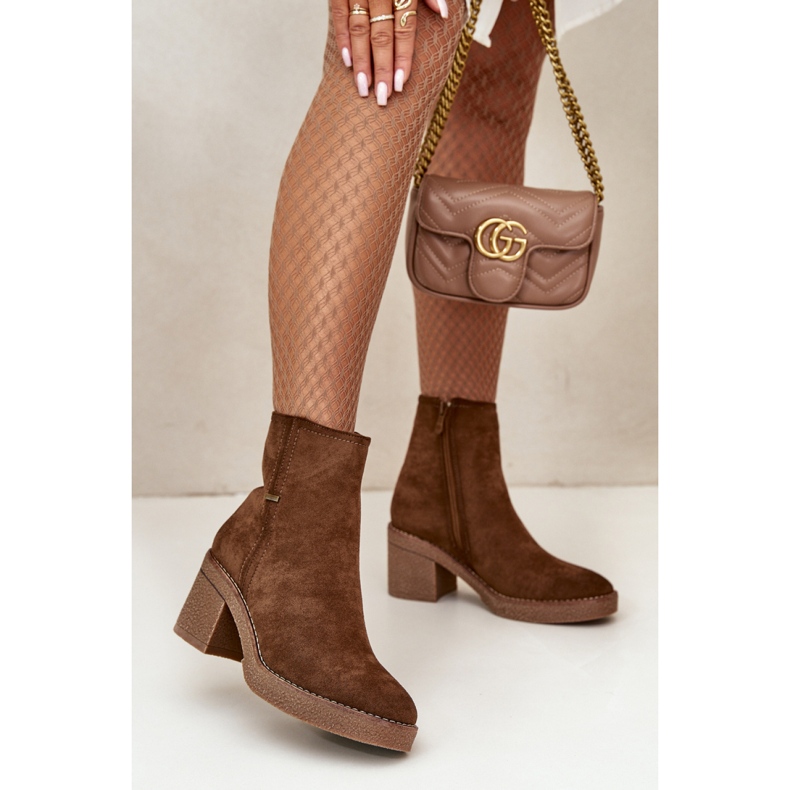 Step in style Saappaat Malli Arkesia KE219 Khaki - Astu tyyliin ruskea 1