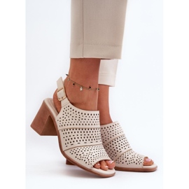 Step in style Sandaalit Malli Sergio Leone SK565 Vaalea beige - Astu tyyliin 1