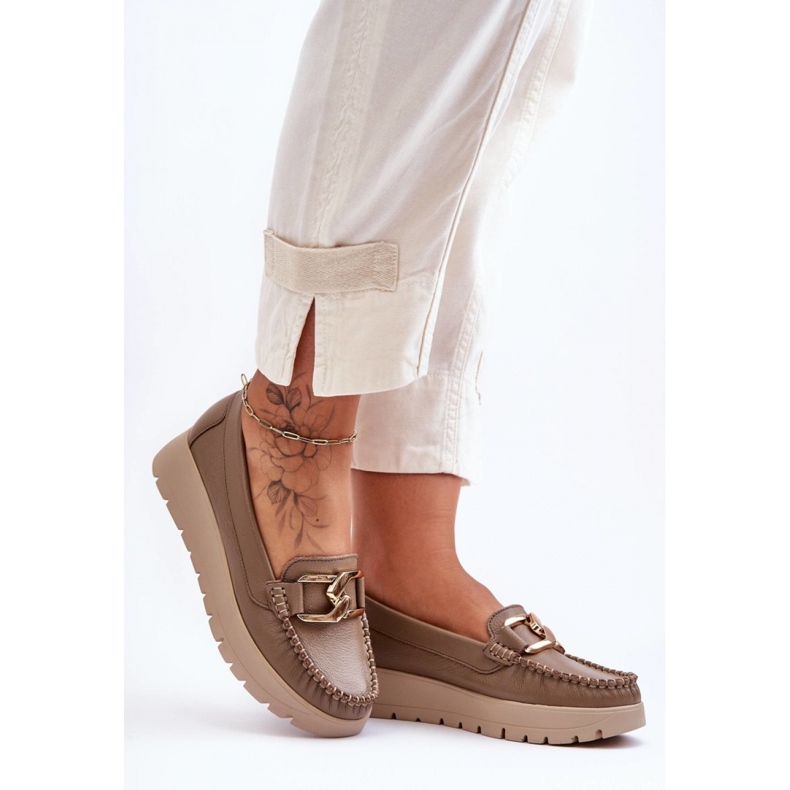 Step in style Mokasiinit Malli Desmond 10141 Tumma beige nahka - Astu tyyliin 2