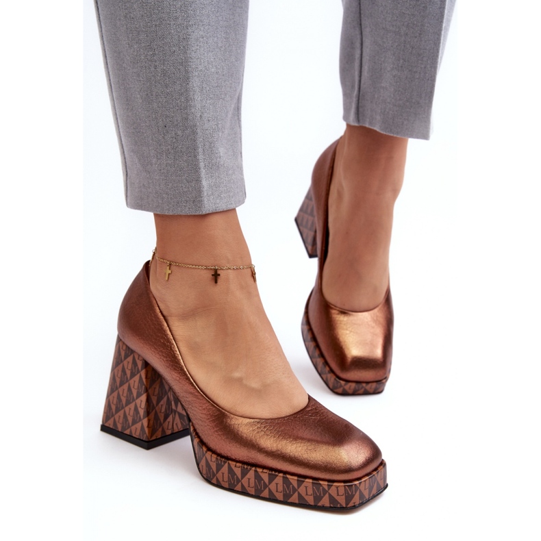 Step in style Pumput Malli Laura Messi 259/819-821 Kupari - Astu tyyliin ruskea 1