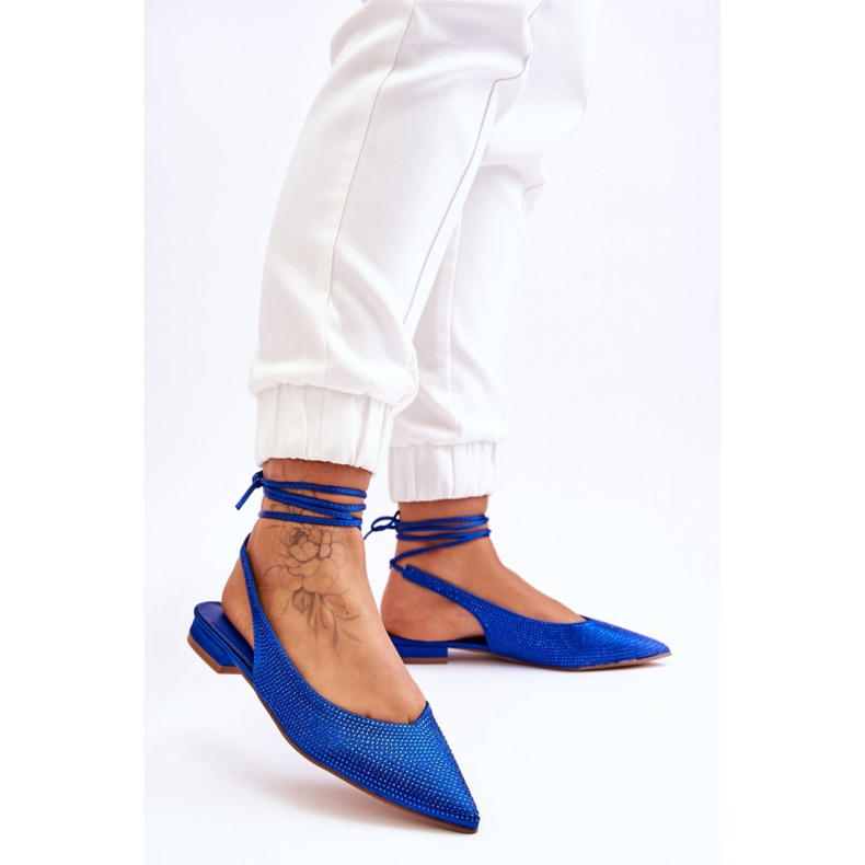 Naisten siniset balerinakengät sininen 1