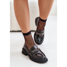 S.Barski Tyylikkäät naisten mustat mokasiinit 1