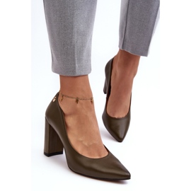 Tyylikkäät naisten pumput Laura Messi Tummanvihreä 1