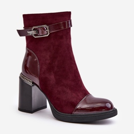 Step in style Saappaat Malli Da MR880-085 Bordo - Astu tyyliin punainen 2