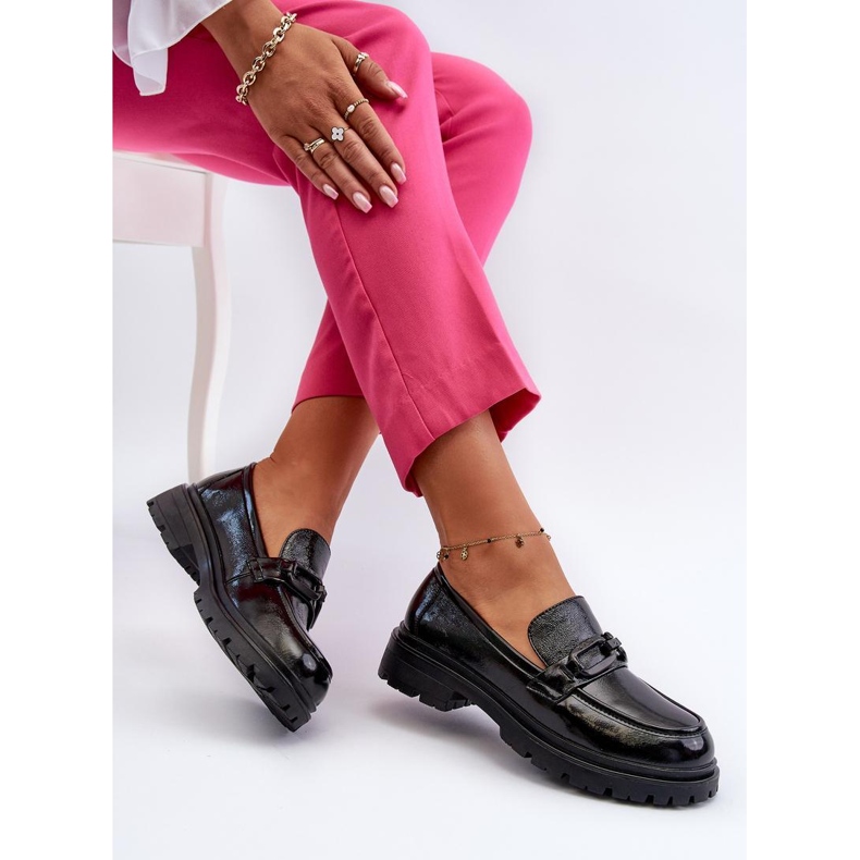 Step in style Mokasiinit Model Imbleria 66616 Black Lakka - Astu tyyliin musta 2