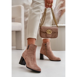 Ruskeat naisten nilkkurit beige 1