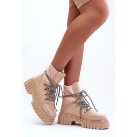 FB3 Naisten beigenväriset mokkanahkanilkkurit 2