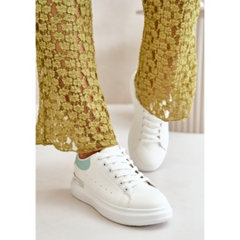 Naisten lenkkarit White/Green alustalla valkoinen 1