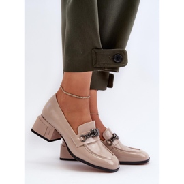 S.Barski Beiget naisten kiiltonahkapumput 1