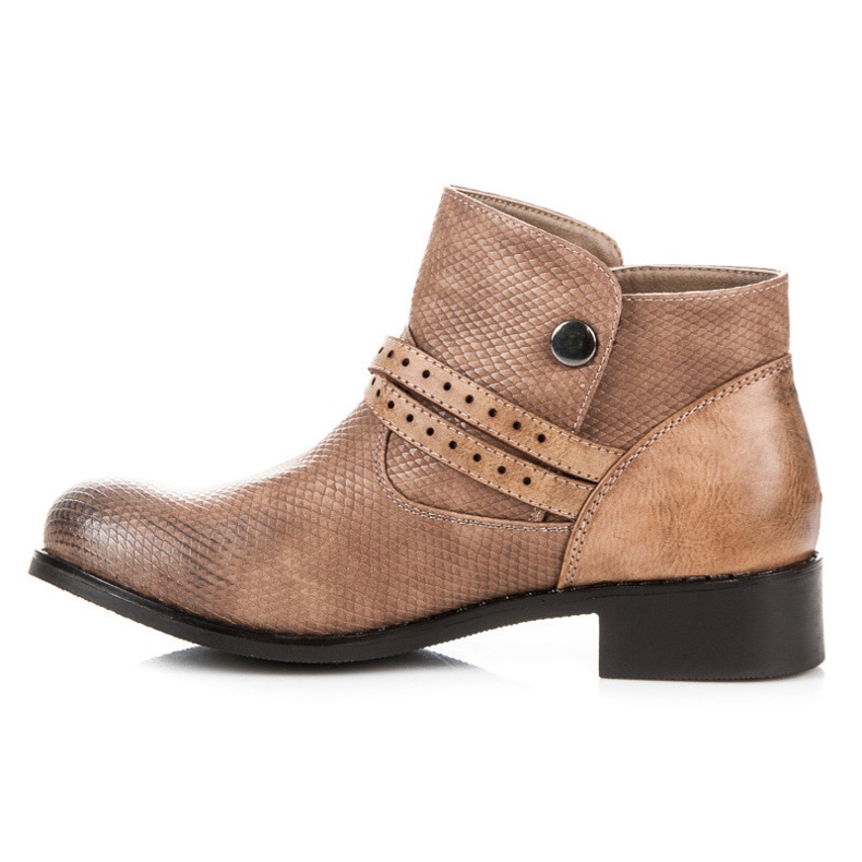 Matalat kuviolliset saappaat ruskea 1