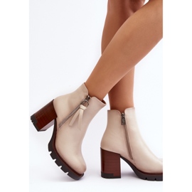 Step in style Saappaat Malli Brittney 58103 Beige - Astu tyyliin 2
