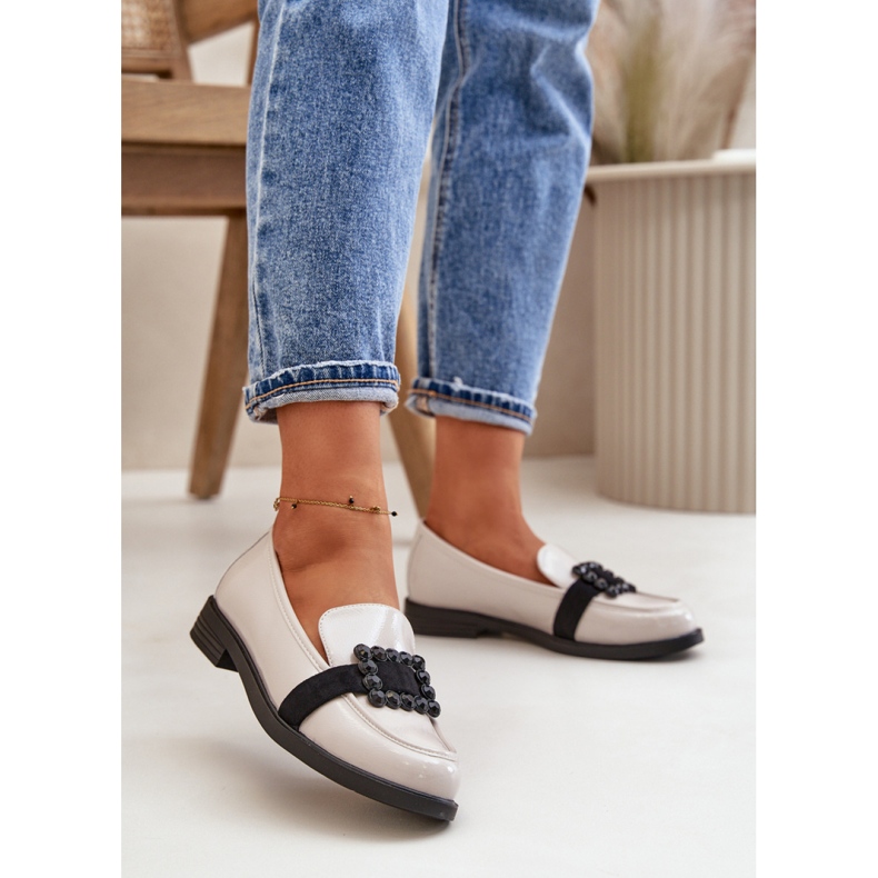 Patentti mokasiinit Vinceza Grey -koristeella harmaa 1