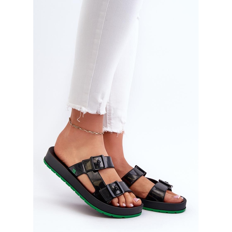 Zaxy Black naisten tasaiset varvastossut musta 1