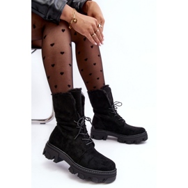 PS1 Naisten mokkanahkatyöntekijät turkisilla, musta 1