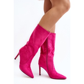 Step in style Saappaat Malli Odetteia CLS-256 Fuchsia - Astu tyyliin vaaleanpunainen 2