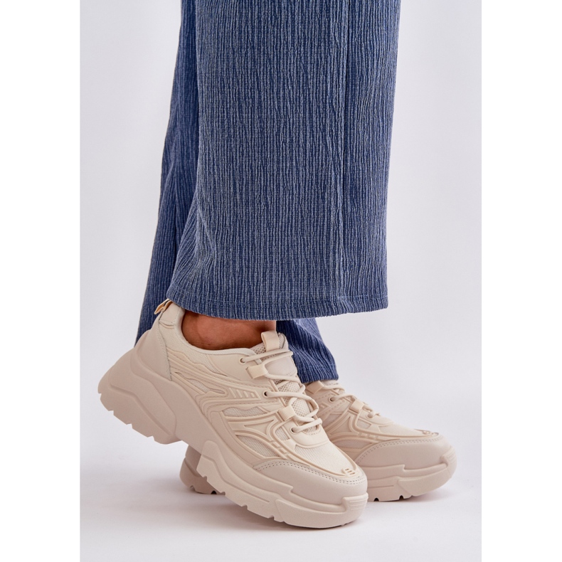 Step in style Urheilukengät Malli Lerista MM06 Vaalea beige - Astu tyyliin 1