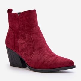 Step in style Saappaat Malli Virtris RQ491 Bordo - Astu tyyliin punainen 2