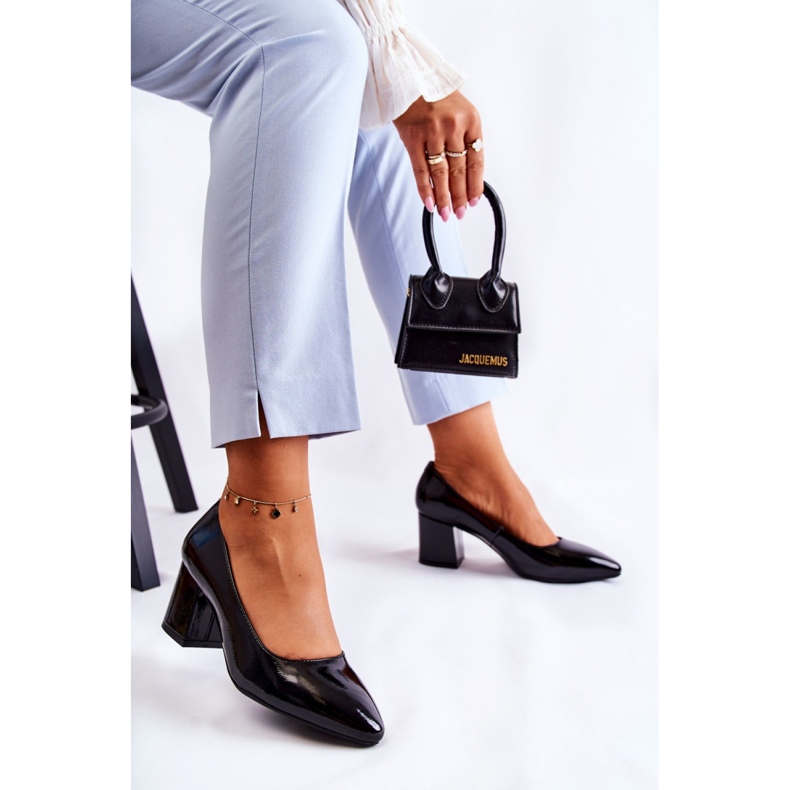 Step in style Pumput Malli Sergio Leone PB411 Black Lakier - Astu tyylillä musta 2