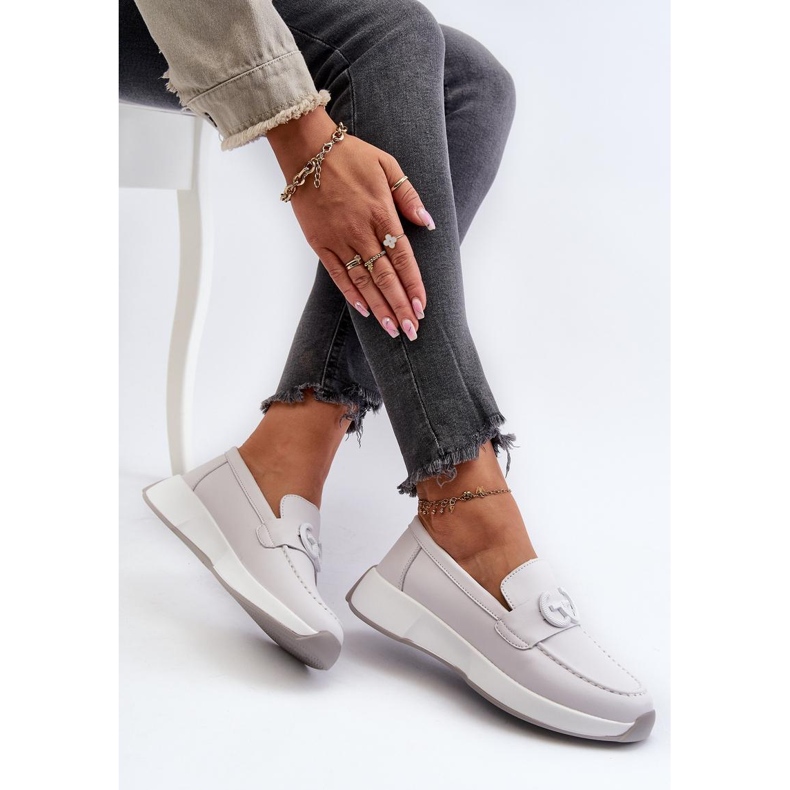 Step in style Mokasiinit Malli S.Barski LR490 Vaaleanharmaa - Astu tyyliin 1