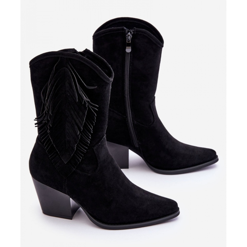 Step in style Cowboy-saappaat Malli Elyse HY51-88 Black Suede - Astu tyyliin musta 2