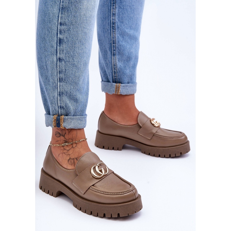 Step in style Kengät Malli Rosefalls 20153 Tumma beige Nahka - Astu tyyliin 1