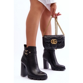 Step in style Saappaat Malli Liani F38 Black Leather - Astu tyyliin musta 1