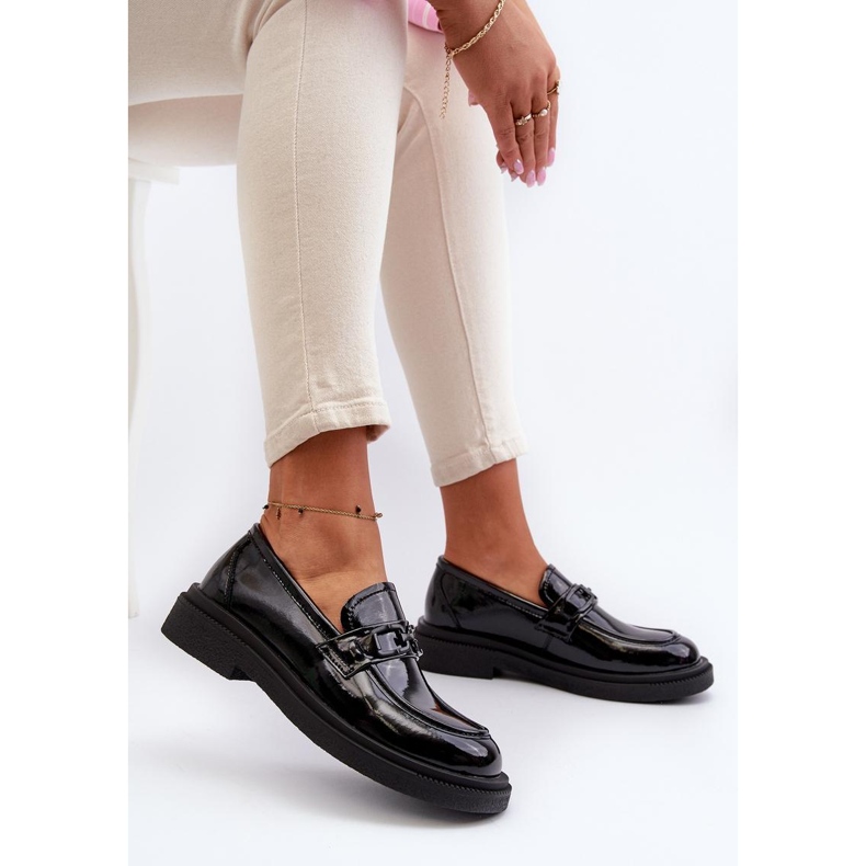 Step in style Mokasiinit Malli Keelana 24PB18-6886 Musta Lakka - Astu tyyliin 1