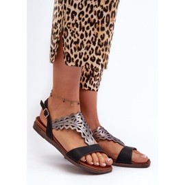 Step in style Sandaalit Malli Sergio Leone SK070H Musta - Astu tyyliin 1