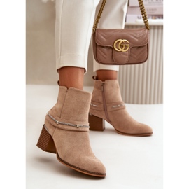 Step in style Saappaat Malli Hanalen NS356 Beige - Astu tyyliin 1