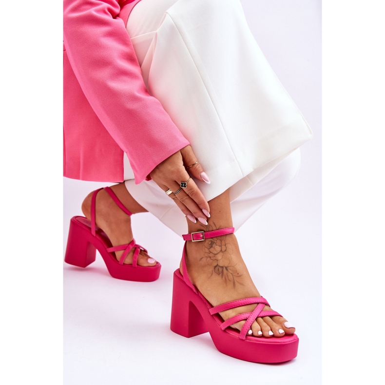 Step in style Sandaalit Malli Shemira 78-130 Fuchsia - Astu tyyliin vaaleanpunainen 2