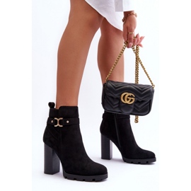 Step in style Saappaat Malli Liani F38-1 Black Suede - Astu tyyliin musta 1