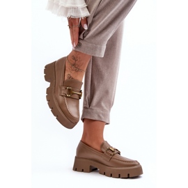 Step in style Kengät Malli Peuria 2644-3 Khaki Leather - Astu tyylillä beige 1