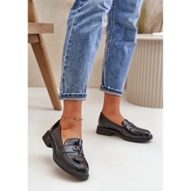 Step in style Mokasiinit Malli Vinceza 58409 Musta lakka - Astu tyyliin 1